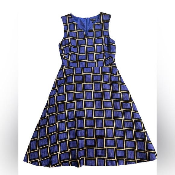 Express Cotton Basket Weave Midi Dress BoatNeck SideZip Sz10 - Picture 1 of 12